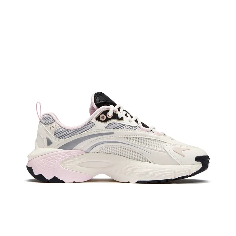 FILA FUSION RING Anti Slip Wear Resistant Low Top Casual Shoes Women's White Gray-1