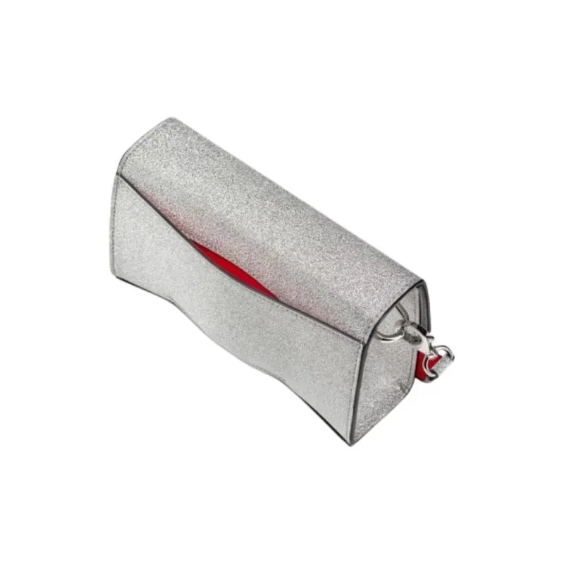 CL LUBOTING Loubi Calfskin Crossbody Bag Trumpets Women's Silver-5