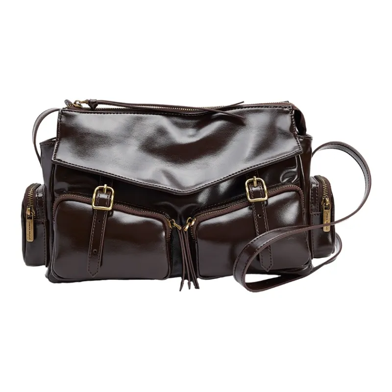 URBAN REVIVO Crossbody Bags Dark Red Brown-0