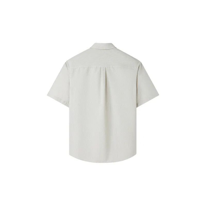 HLA Shirts Men Khaki Stripes 09-1