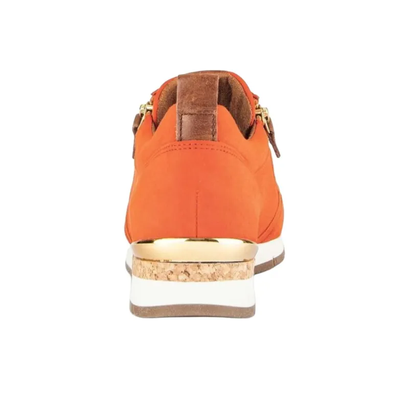 Gabor Fashion Low Top Casual Shoes Women's Orange-4