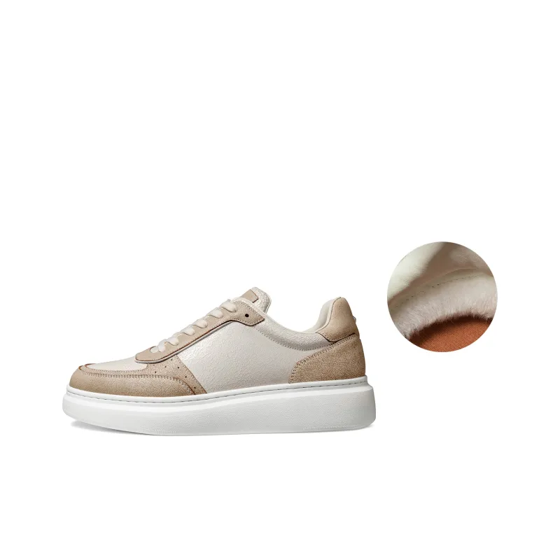 THOM WILLS Ice Crack Casual Trainer Shoes Low Top Skateboard Shoes Unisex Khaki-1