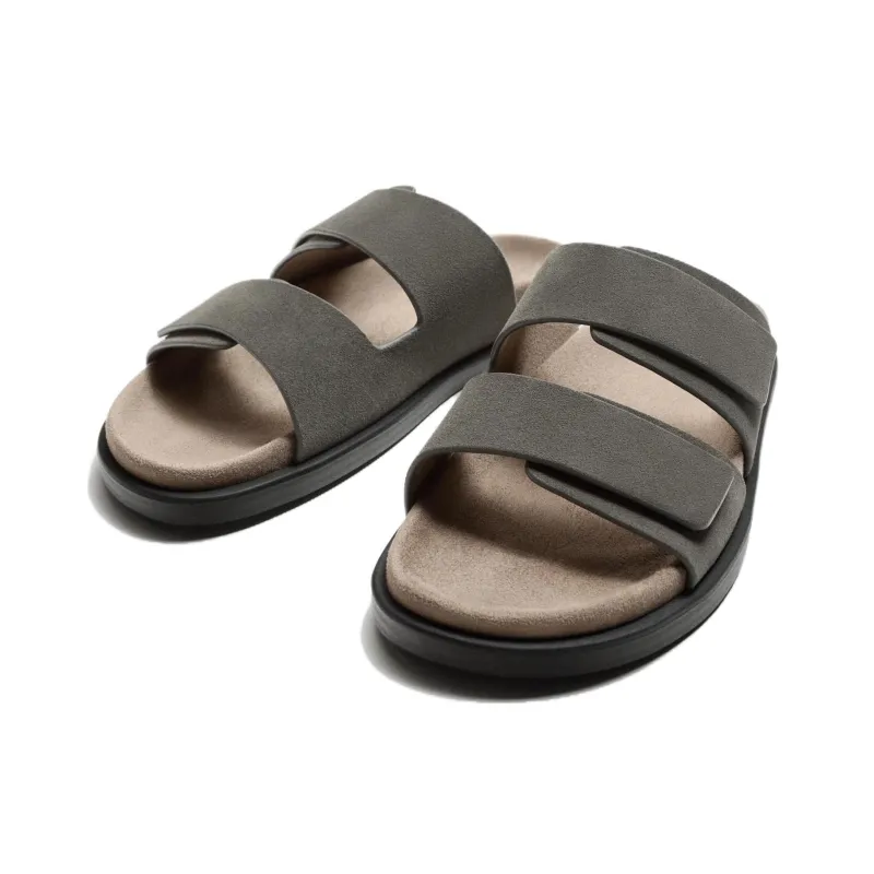 ZARA Slip Resistant Slide Slippers Men's Taupe-1