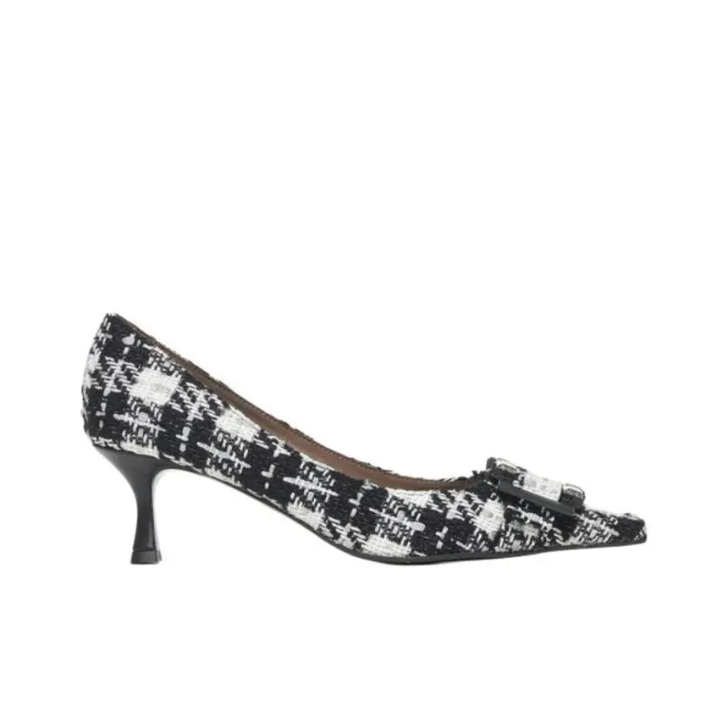 Roberto Festa Slim Heel High Heels Women's Black White-1