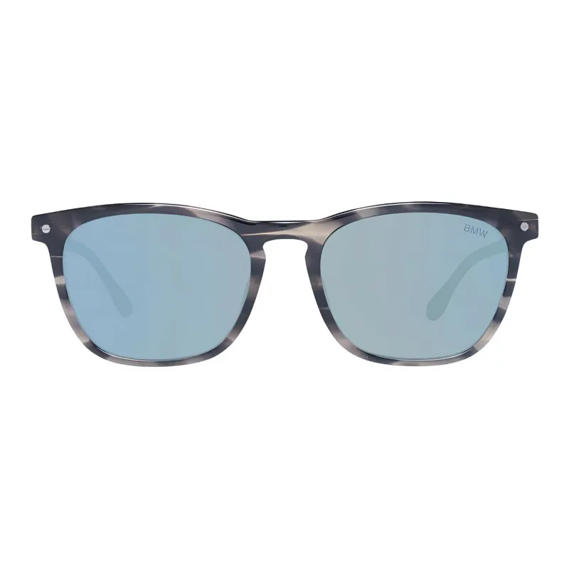 BMW Plastic Square Sunglasses Men's Gray-1