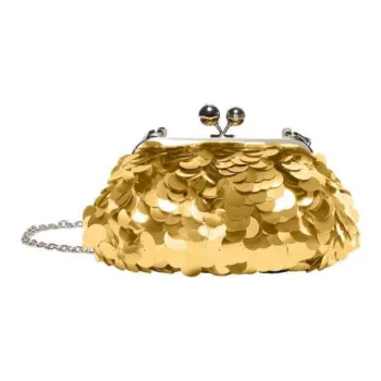 WEEKEND MaxMara Polyester Shoulder Bag Small Size Women's Gold