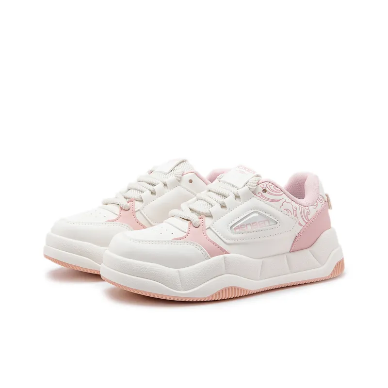 Humanism 1986 Cushioned Wear-Resistant Lightweight Supportive Height Increasing Low-Top Skateboard Shoes Women's-10