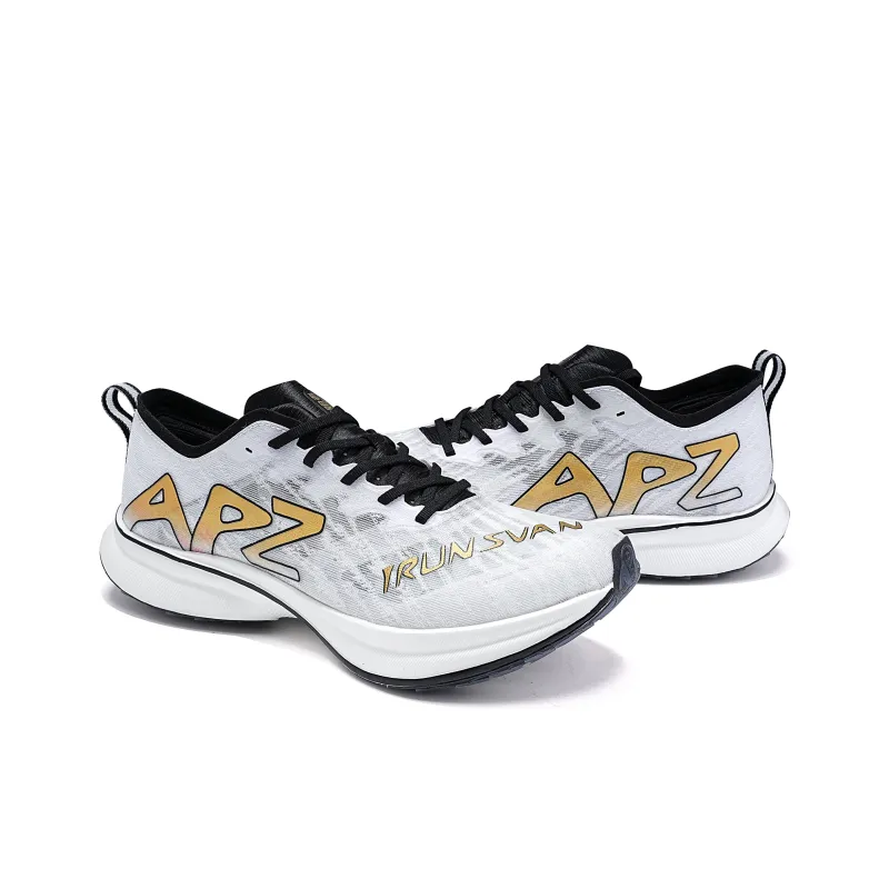 IRUNSVAN Low-Top Full-Length White Gold True Carbon Plate Running Shoes Unisex Black/Gold Glory-3