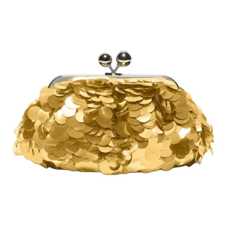 WEEKEND MaxMara Polyester Shoulder Bag Small Size Women's Gold-2