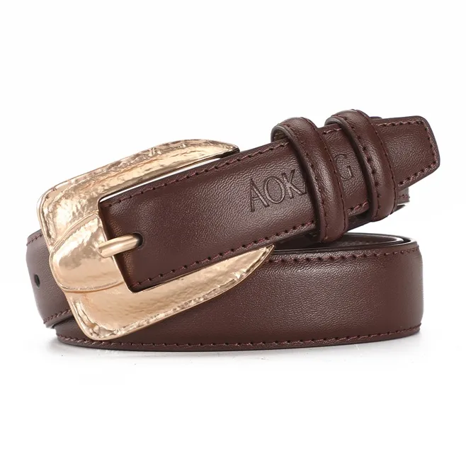 AOKANG Split Cow Leather Belts Women's 2.8cm-15
