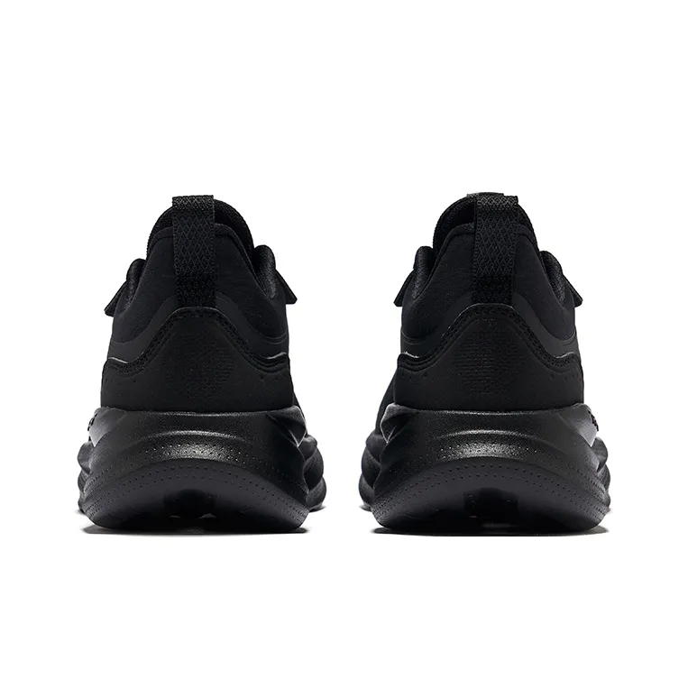 Erke Cushioning Lightweight Rebound Low Top Casual Running Shoes Men's Jet Black-3