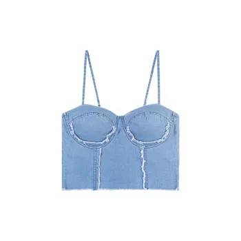 GORRENNO Camisole Women's 1 Pack Denim Blue