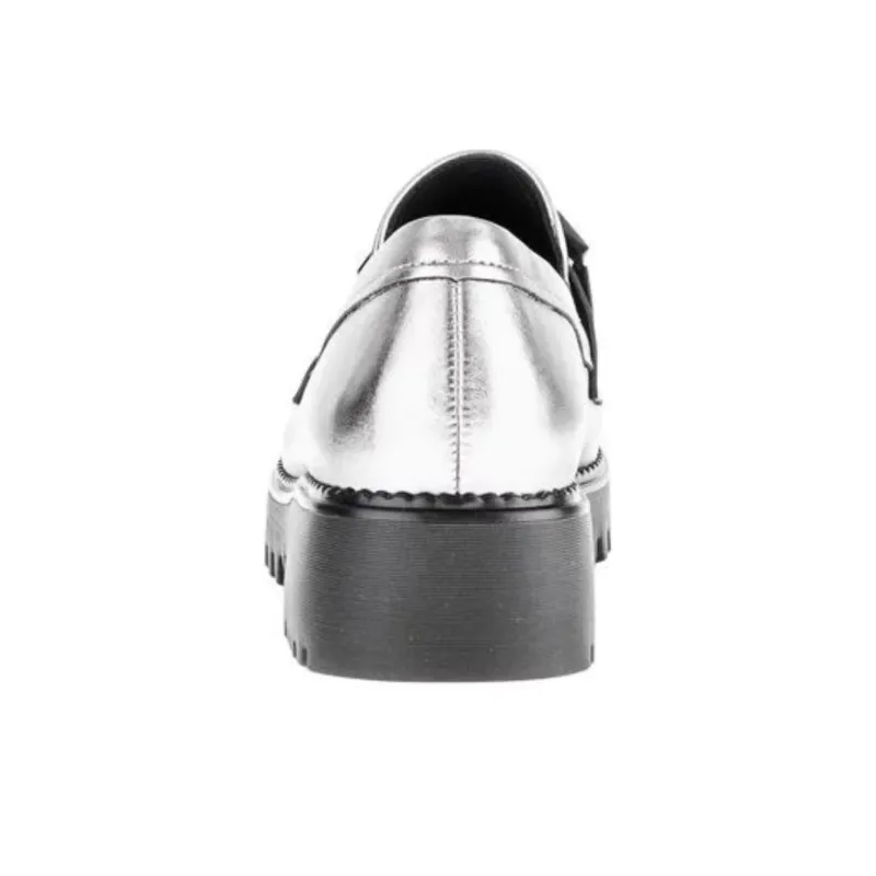 Gabor Comfort Loafers 4.5cm Women's Silver-4