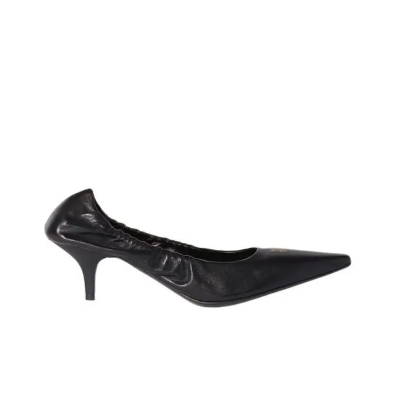 MIU MIU Slim Heel 5.5cm High Heels Women's Black-1