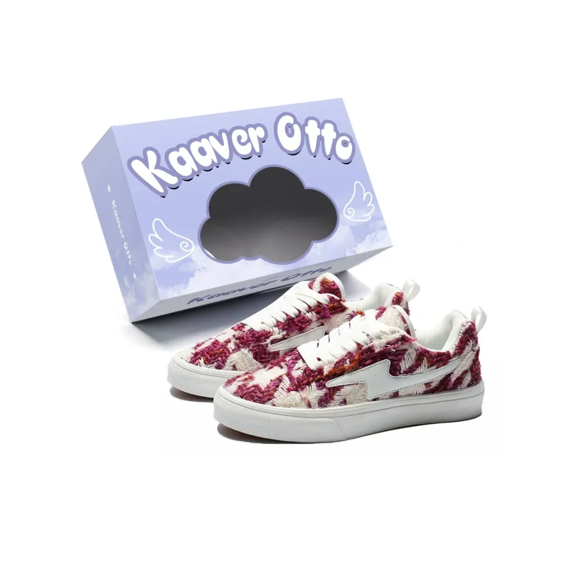 KAAVER OTTO Slip-Resistant Cushioning Wear-Resistant Support Height Increasing Low-Top Skateboard Shoes Unisex-12