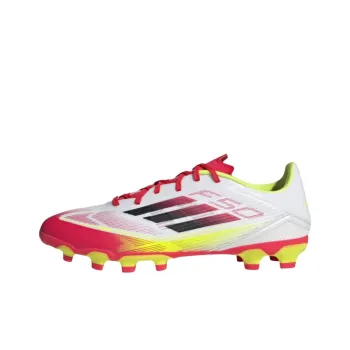 Adidas F50 League AG Short Rubber Studs HG Short Rubber Studs Anti Slip Wear Resistant Soccer Shoes Men's White Red