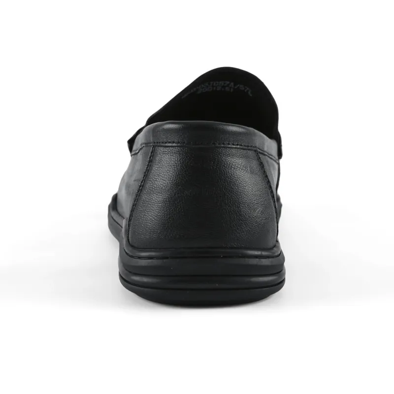 HLA Round Tip Embossed Metal Decorative Buckle Comfortable And Breathable Gentleman Casual Shoes-3