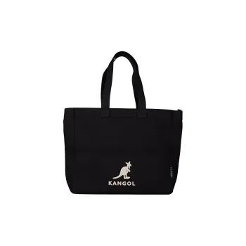 KANGOL Canvas Tote Bag Canvas Bag Shopping Bag Handbag Regular Unisex Black