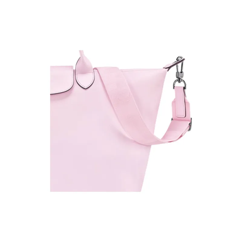 LONGCHAMP Le Pliage Cow Leather Shoulder Bag, Crossbody Bag, Handbag Tubas Women's Petal Pink-3