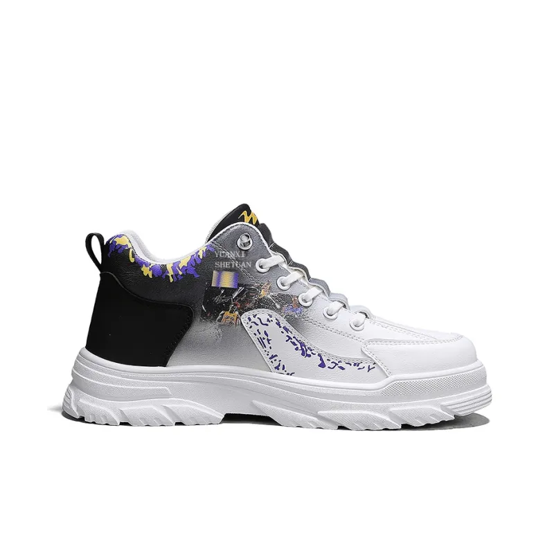 Binary Low Top Skateboard Shoes Men's Black White-2