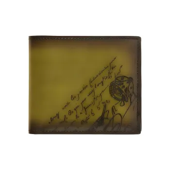 BERLUTI Leather Wallet Men's Yellow