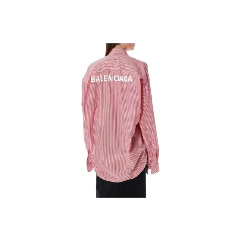 Balenciaga Striped Oversized Shirt-1