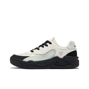 Erke Non-slip Wear-resistant Shock Absorption Low-Top Skateboard Shoes Women's White Green Black