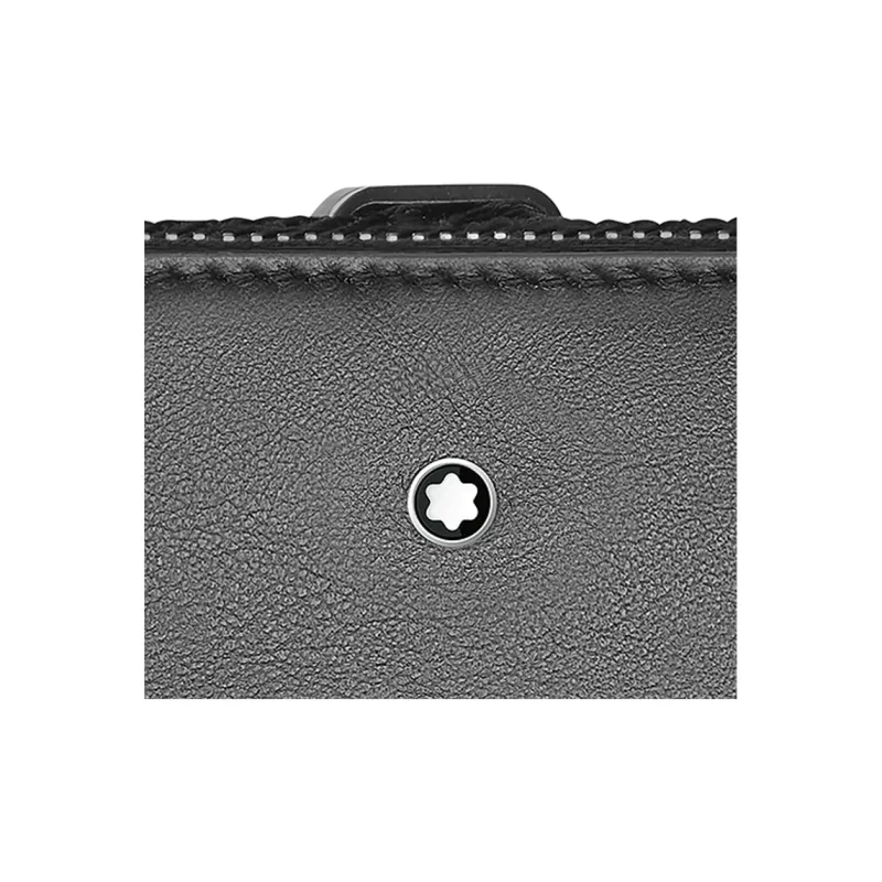 MONTBLANC All Black Leather Fanny Pack Men's Black-2