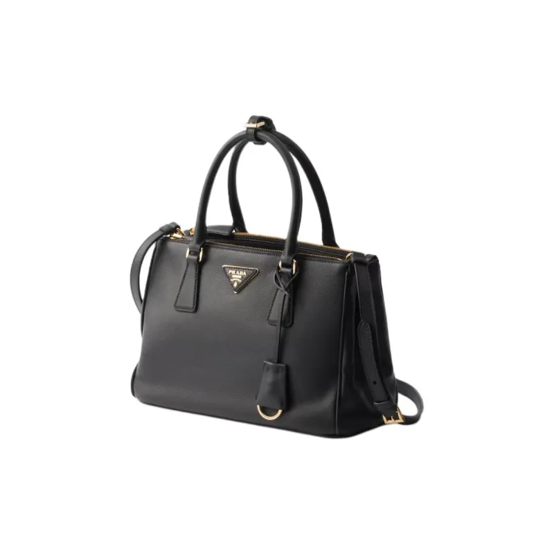 PRADA Galleria Killer Bag Cow Leather Handbag Medium Size Women's Black-1