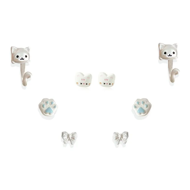 D.K.X S925 Sterling Silver Stud Earrings Unisex-5