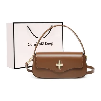 Carnival Keep Cow Leather Patchwork Synthetic Leather Crossbody One Shoulder Handbags Women's Multicolor