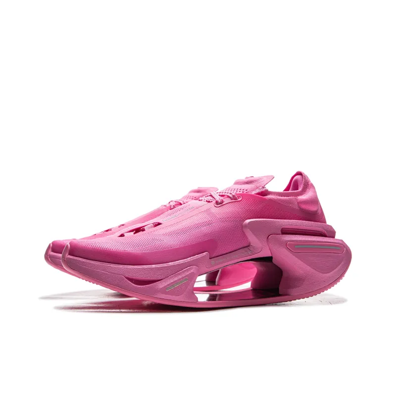 LiNing Shadow 3.0 Cushioned Wear Resistant Breathable Rebound Low Top Running Shoes Unisex Fluorescent Numbers Pink-2