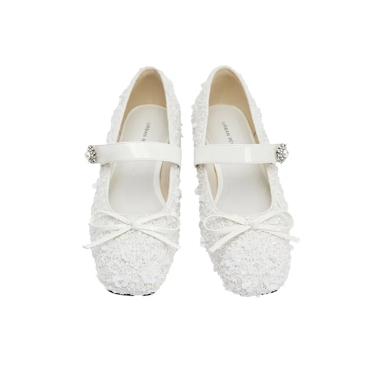 URBAN REVIVO Casual Single Shoes Women's Ecru-2