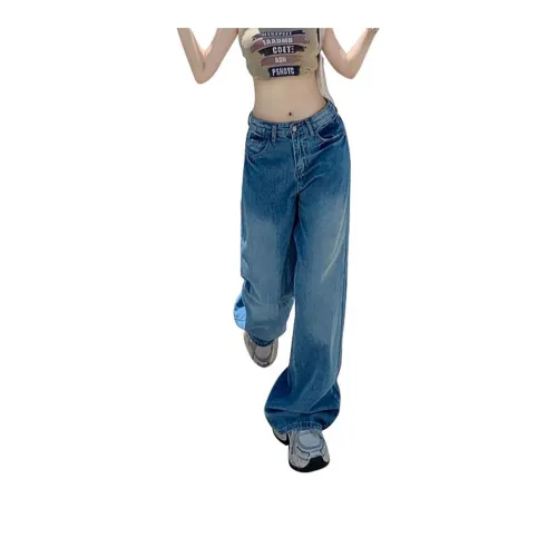 FAIRWHALE Jeans Women's Stone-Ground Blue