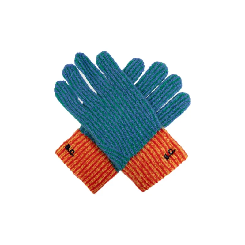 BOBO CHOSES Polyamide, Acrylic Knit Gloves Kids' Blue-0