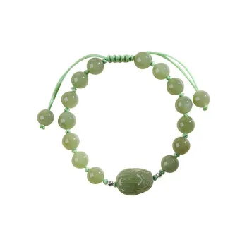 BYTHERE Hetian Jade Bracelets Pale Greenish White Jade Women's