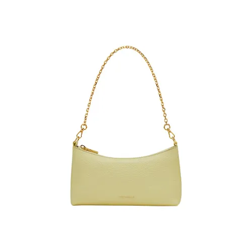 COCCINELLE Cow Leather Handbag, Shoulder Bag Women's Lemon Juice