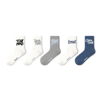 Primeet Mid Calf Socks Men's 5 Pack