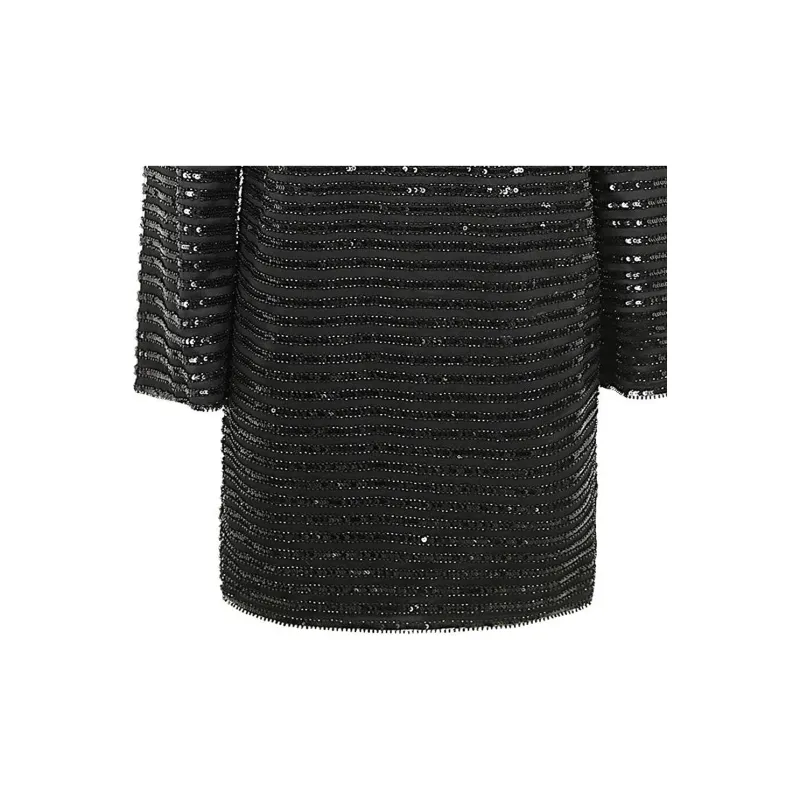 EMPORIO ARMANI Moon Capsule Collection Tulle Tunic Dress With Striped Sequinned Motif-5