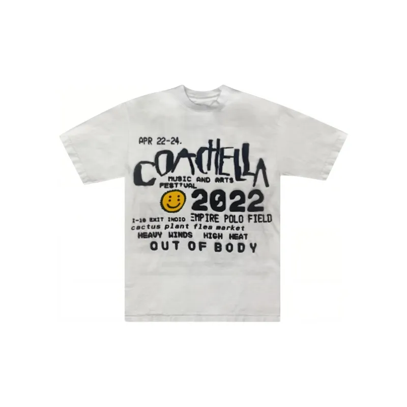 Cactus Plant Flea Market X Coachella Tee 'White/Smile'-0