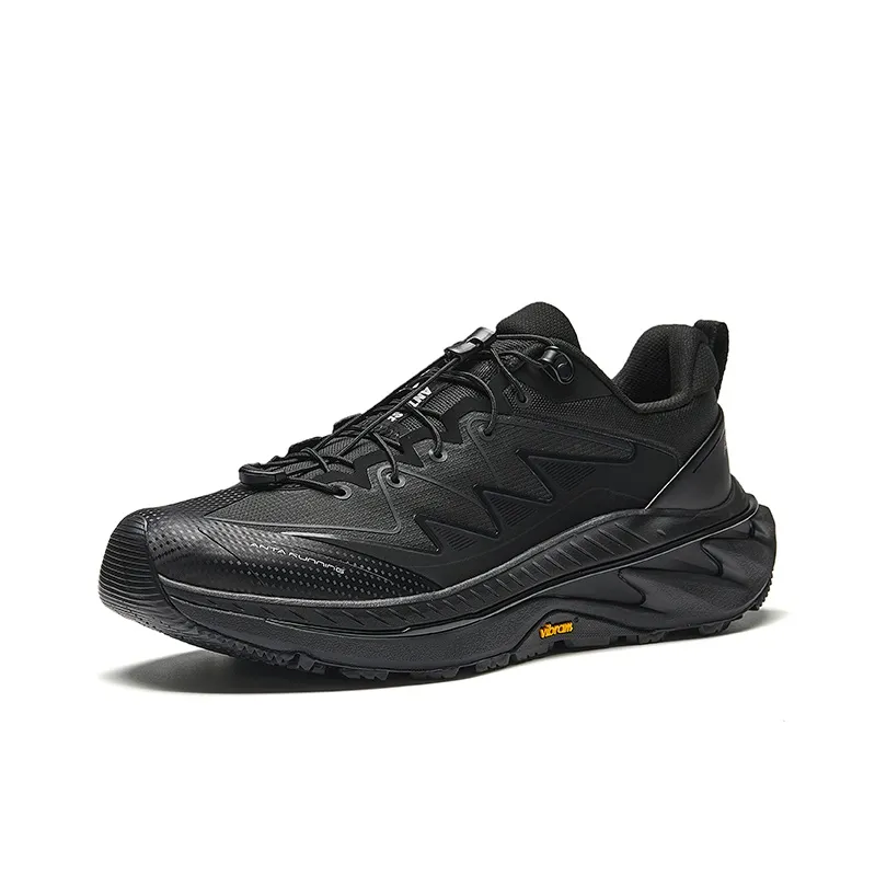 Anta Wild PRO Anti Slip Wear Resistant Low Top Casual Running Shoes Men's Basic Black-1