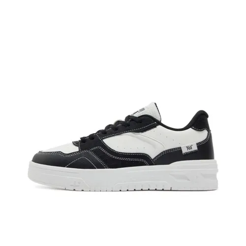 361° Wear resistant Non slip And Breathable Low Top Skateboard Shoes Women's Black White