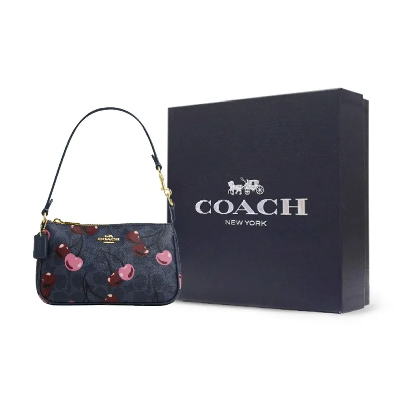 COACH Nolita Artificial Leather Handbag, Shoulder Bag Trumpets Women's Blue-10