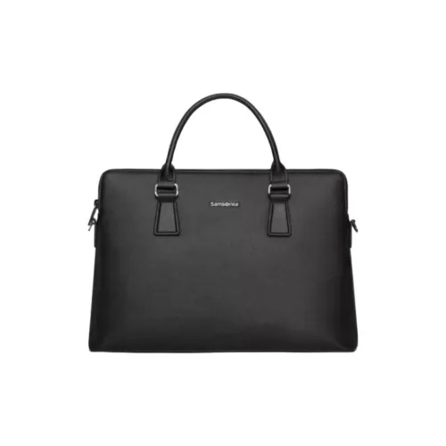 SAMSONITE Artificial Leather Laptop Bag Medium Size Men's Black