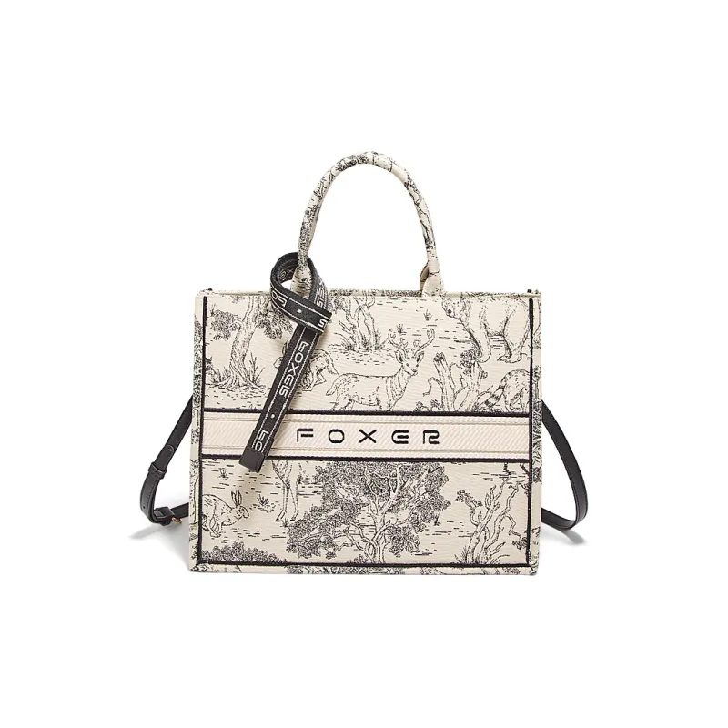 FOXER Fabric Fashion Commute Handbag Shoulder Bag Crossbody Bag Regular Women's Graffiti Black-9