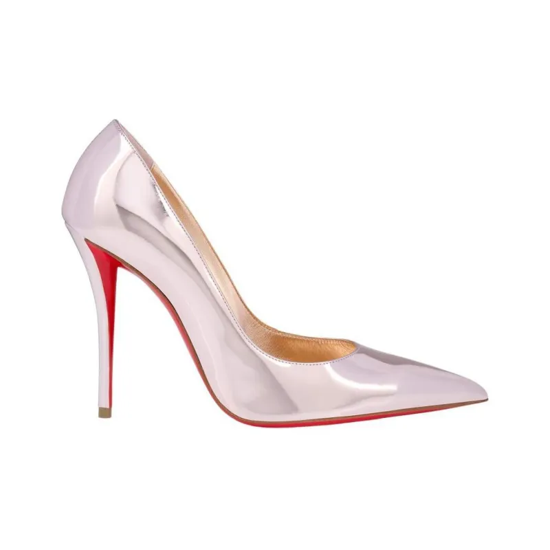 Christian Louboutin Miss Z 100mm Pump Vintage Rose Laminated Calf Leather Women's-1