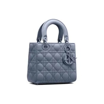 DIOR Lady DiorMy ABCDior Matte Calfskin Princess Diana Bag Shoulder Bag Crossbody Bag Handbag Medium Size Women's Blue