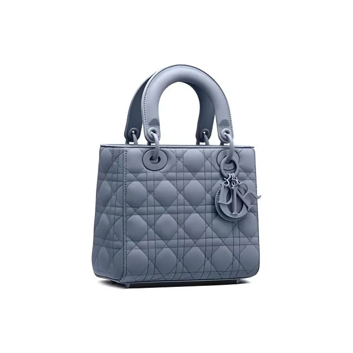 DIOR Lady DiorMy ABCDior Matte Calfskin Princess Diana Bag Shoulder Bag Crossbody Bag Handbag Medium Size Women's Blue-0