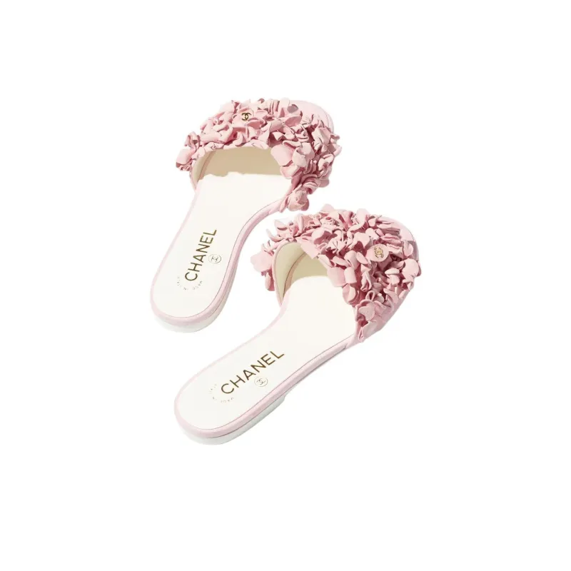 CHANEL Slide Slippers Women's Pink-2