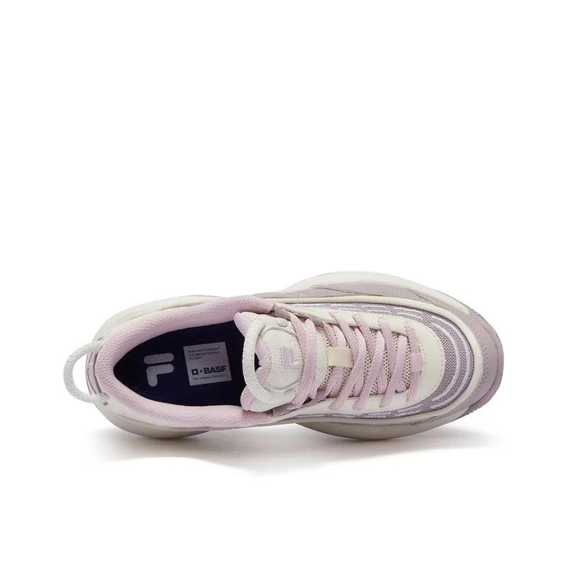 FILA FUSION FIRE Anti Slip Wear Resistant Low Top Basketball Shoes Women's Gray White-2